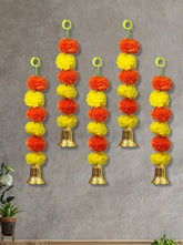 Set of 4 Pcs Flower Decoration, Wall Backdrop, Traditional Wall Art, Decorative Hanging, Wedding Wall Decor, Housewarming Decor, Home Decor